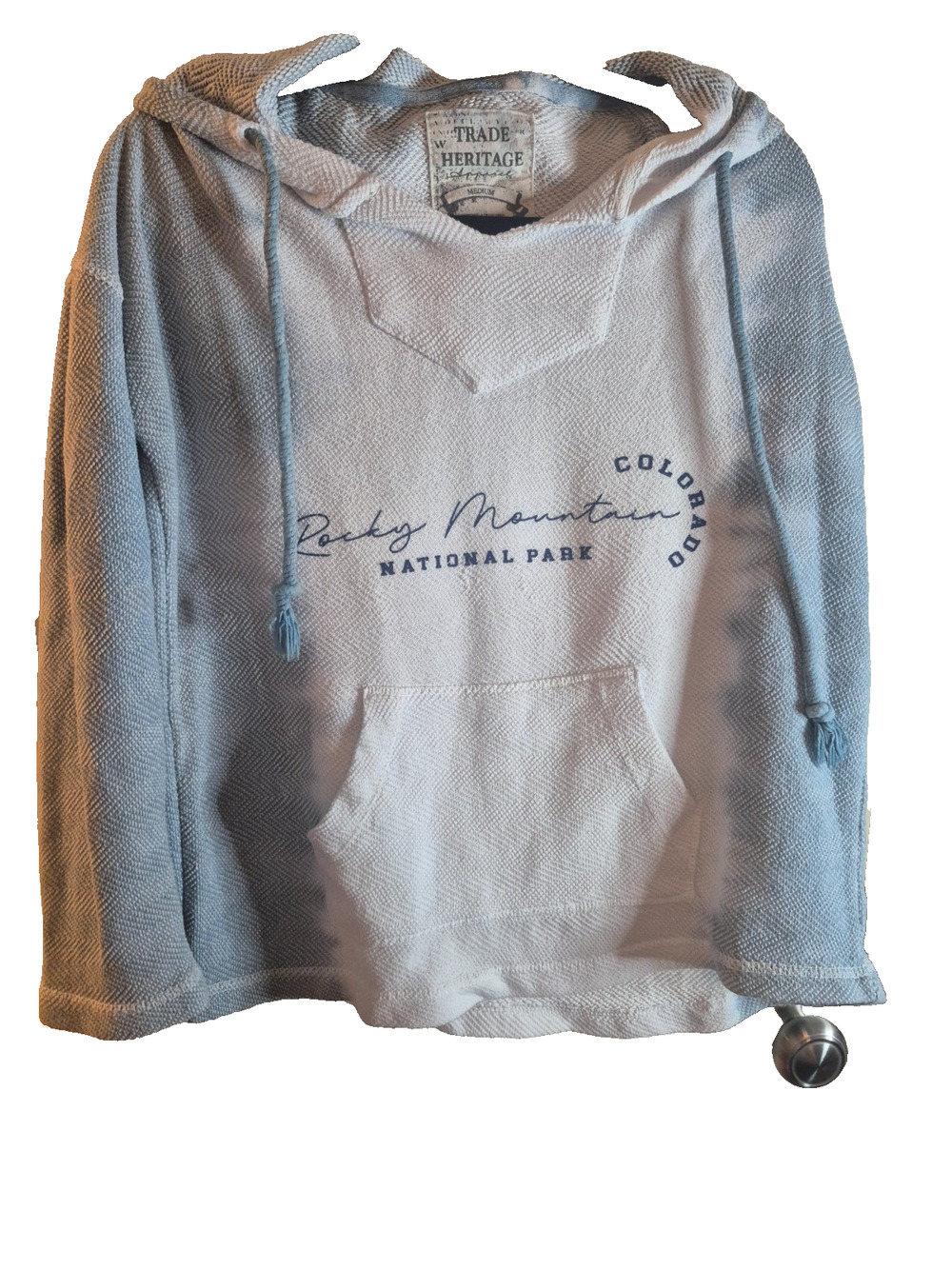 Trade Heritage Apparel Colorado Rocky Mountain National Park Hoodie Medium Blue